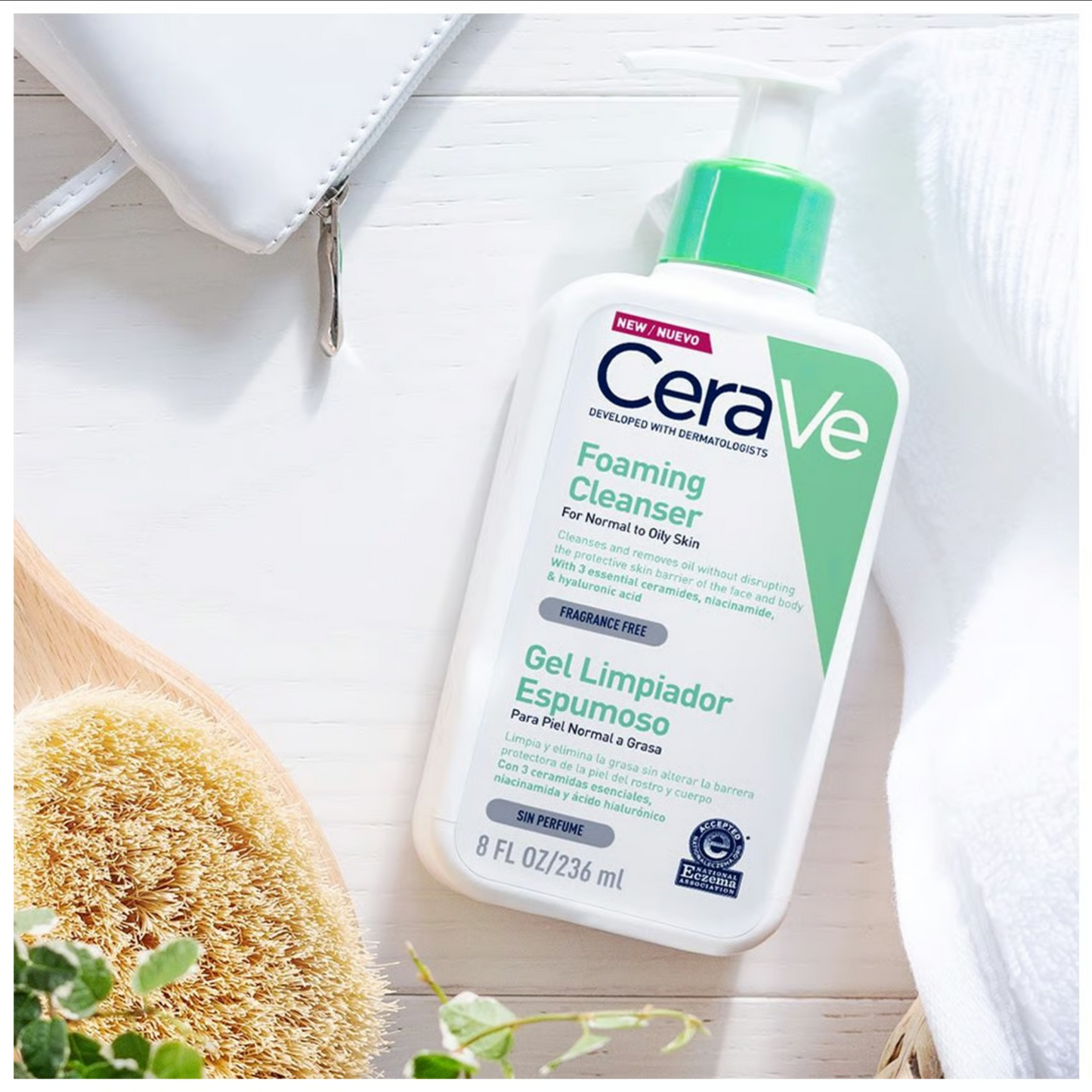 CeraVe - 泡沫潔面乳 236 ml [法國製造][適合正常至油性皮膚]