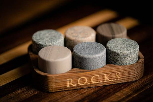 法國 ROCKS Whiskey Chilling Stones 圓形威士忌冰酒石鑑賞家套裝 (雙酒杯)