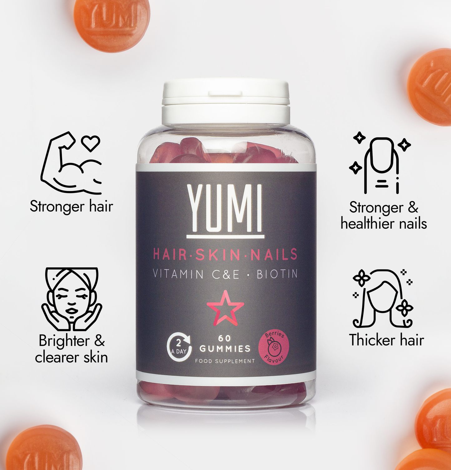 [英國] YUMI NUTRITION  頭髮、皮膚、指甲生物素軟糖