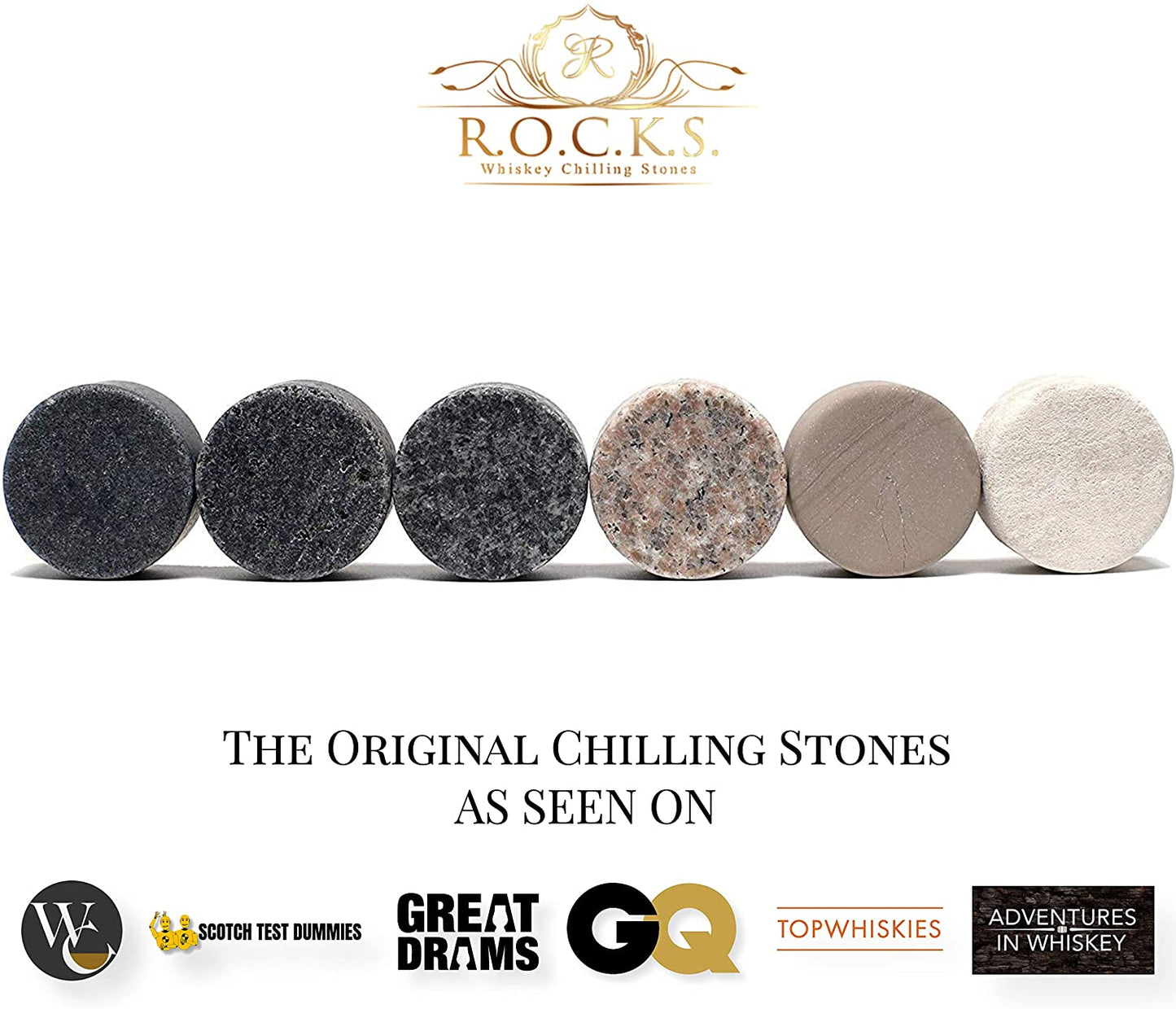 法國 ROCKS Whiskey Chilling Stones 圓形威士忌冰酒石套裝