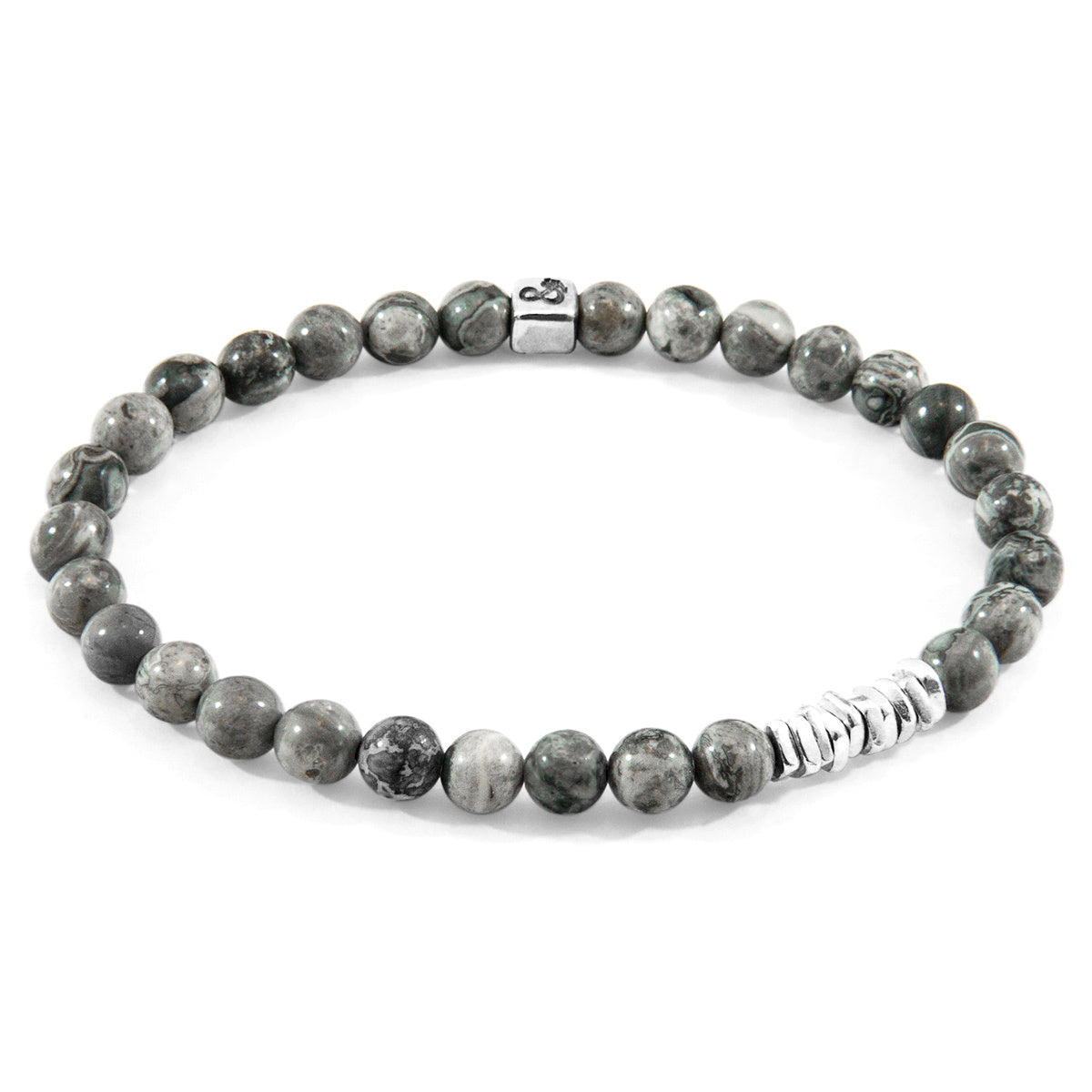 [英國手製] Grey Jasper Atrato Silver and Stone 手鏈