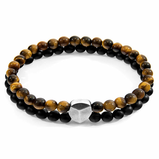 [英國手製] Brown Tigers Eye Iguazu Silver and Stone 手鏈