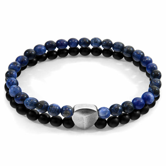 [英國手製] Blue Sodalite Iguazu Silver and Stone 手鏈