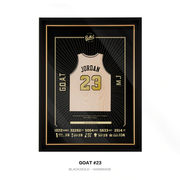 [本地手製] Ballinhk THE GOAT ＃23 Michael Jordan 木製球衣