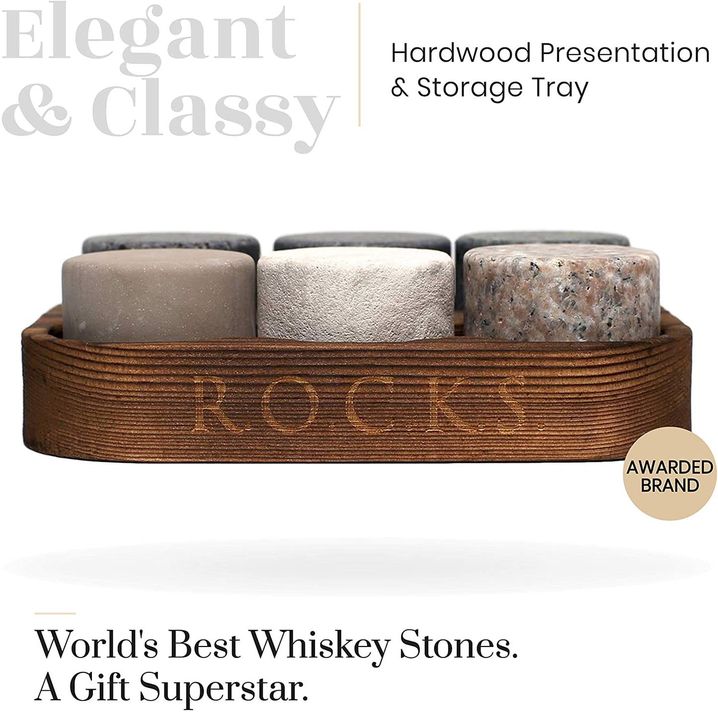 法國 ROCKS Whiskey Chilling Stones 圓形威士忌冰酒石套裝