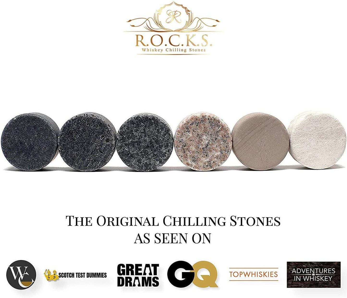 法國 ROCKS Whiskey Chilling Stones 圓形威士忌冰酒石鑑賞家套裝 (單酒杯)